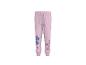 Pantalon de jogging rose avec personnages Stitch et Angel et motifs floraux.