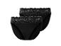 Deux culottes noires en dentelle