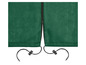 Housse de protection verte avec fermeture éclair et cordon.