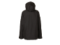 Veste imperméable noire pour homme avec capuche, vue de dos.
