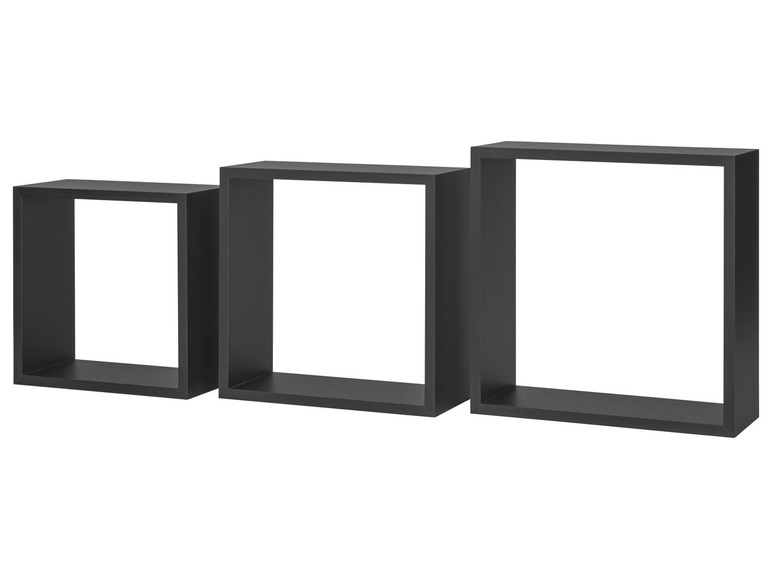 Aller en mode plein écran : LIVARNO home Set d'étagères murales cubes, 3 pièces - Image 2