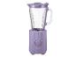 Un mixeur Silvercrest violet avec un pichet en verre.