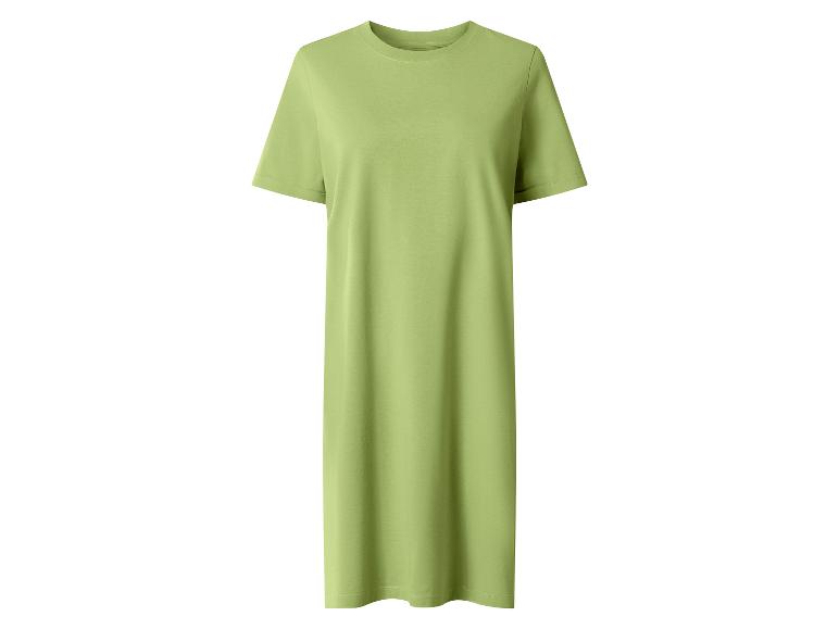 Robe t-shirt vert lime à manches courtes
