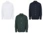 Chemises longues manches, blanc, marine et vert foncé.