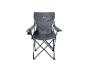 Chaise de camping pliable grise Crivit avec porte-gobelet