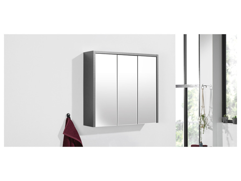 Aller en mode plein écran : LIVARNO home Armoire de toilette miroir Oslo, 65 x 60 x 17 cm, anthracite - Image 4