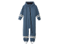 Combinaison de pluie pour enfant avec capuche et bandes réfléchissantes.