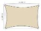 Voile d'ombrage beige de 300 cm x 200 cm.