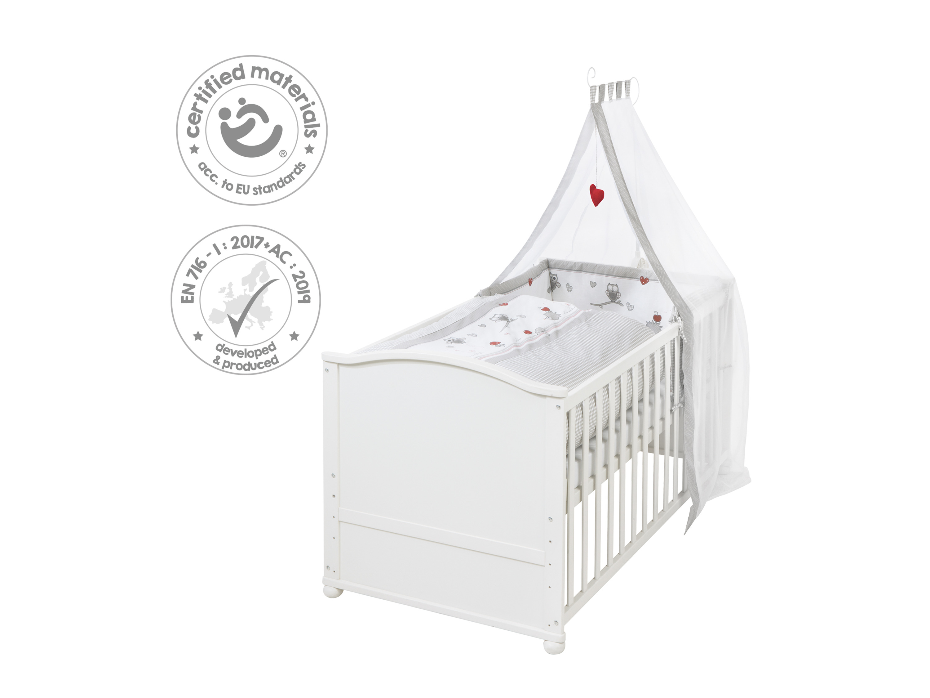 Lit bébé évolutif 70 x 140 cm ROBA ADAM ET EULE Avec accessoires - vue 6