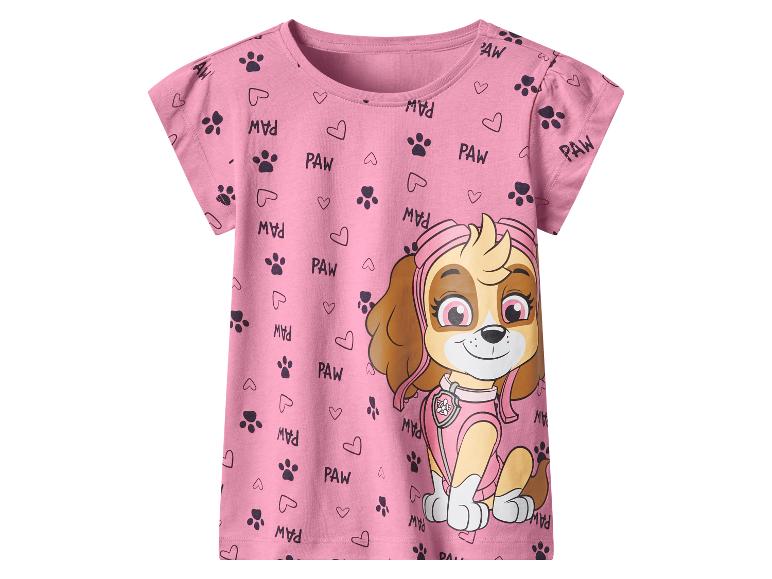 Haut Imprimé Pat' Patrouille T-shirt Paw Patrol Pour Fille - Manches Courtes - 100% Coton - Imprimé Playtime - Rose Haut Coton Manches Courtes