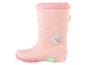 Bottes de pluie roses avec un motif papillon et des lumières
