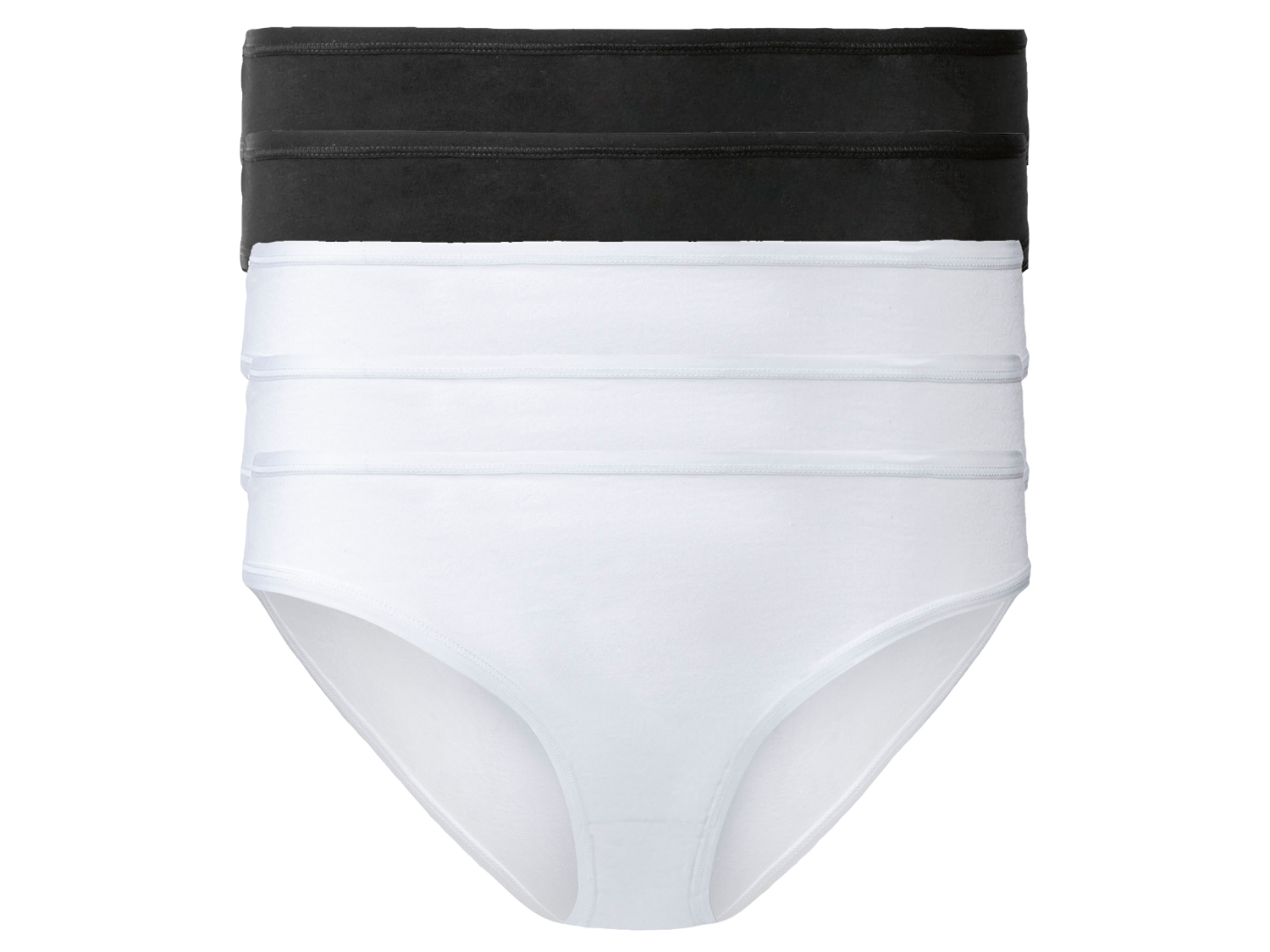 esmara® Lot de 5 culottes femme (XXL (50/52), noir/blanc)