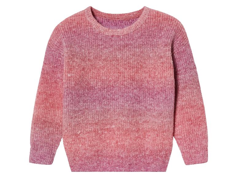 Un pull rose à manches longues avec un effet dégradé.