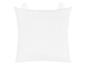 Coussin décoratif blanc avec oreilles, idéal pour une chambre d'enfant.