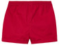 Short rouge avec taille élastique.
