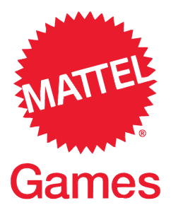 Logo rouge en forme d'étoile avec le mot 'MATTEL' et le mot 'Games' en dessous.