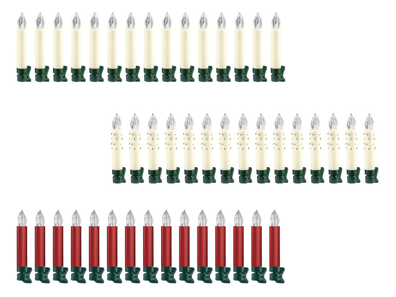 Aller en mode plein écran : LIVARNO home Bougies LED sans fil pour sapin de Noël, 15 pièces - Image 1