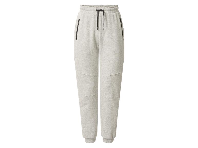 Pantalon de jogging gris pour homme avec cordon de serrage à la taille et poches zippées