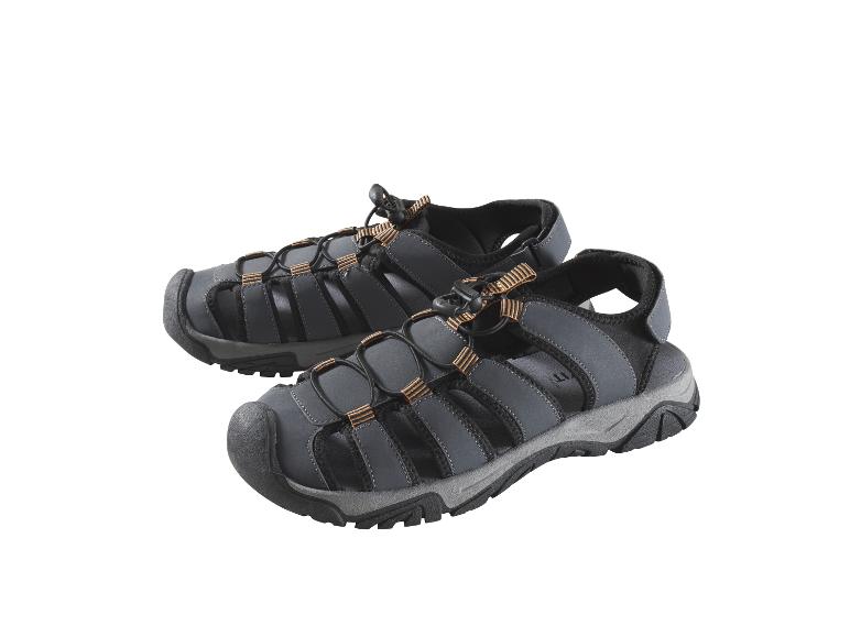 Sandales de sport grises, style randonnée.