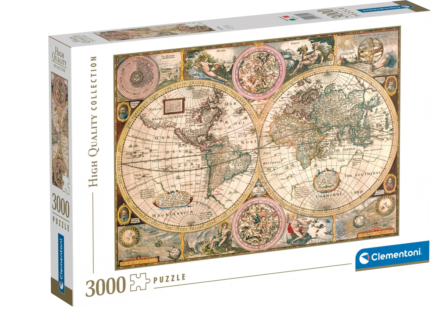CLEMENTONI Puzzle 3000 pièces (Carte ancienne)