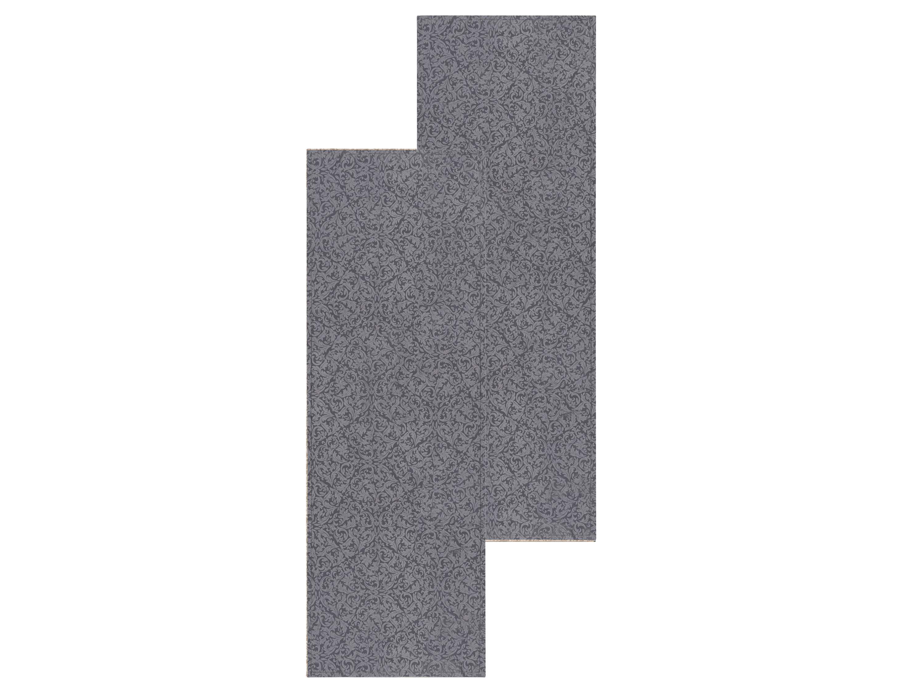 LIVARNO home Ensemble nappe et chemin de table (set de 2 chemins de table (50 x 150 cm), gris)