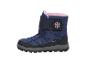 Bottes de neige CRIVIT pour enfants en bleu foncé avec détails roses.