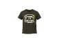 T-shirt enfant vert foncé avec l'inscription 'MINING MY BUSINESS' et des personnages de jeu vidéo.