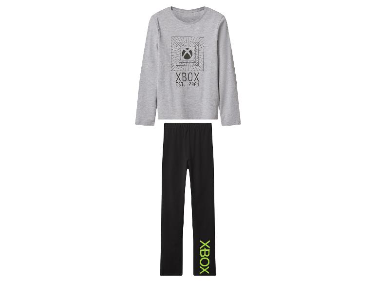 Haut à manches longues Xbox gris et pantalon de survêtement Xbox noir.