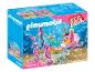 Playmobil: jeu avec des sirènes, des hippocampes et un chariot en forme de coquille.
