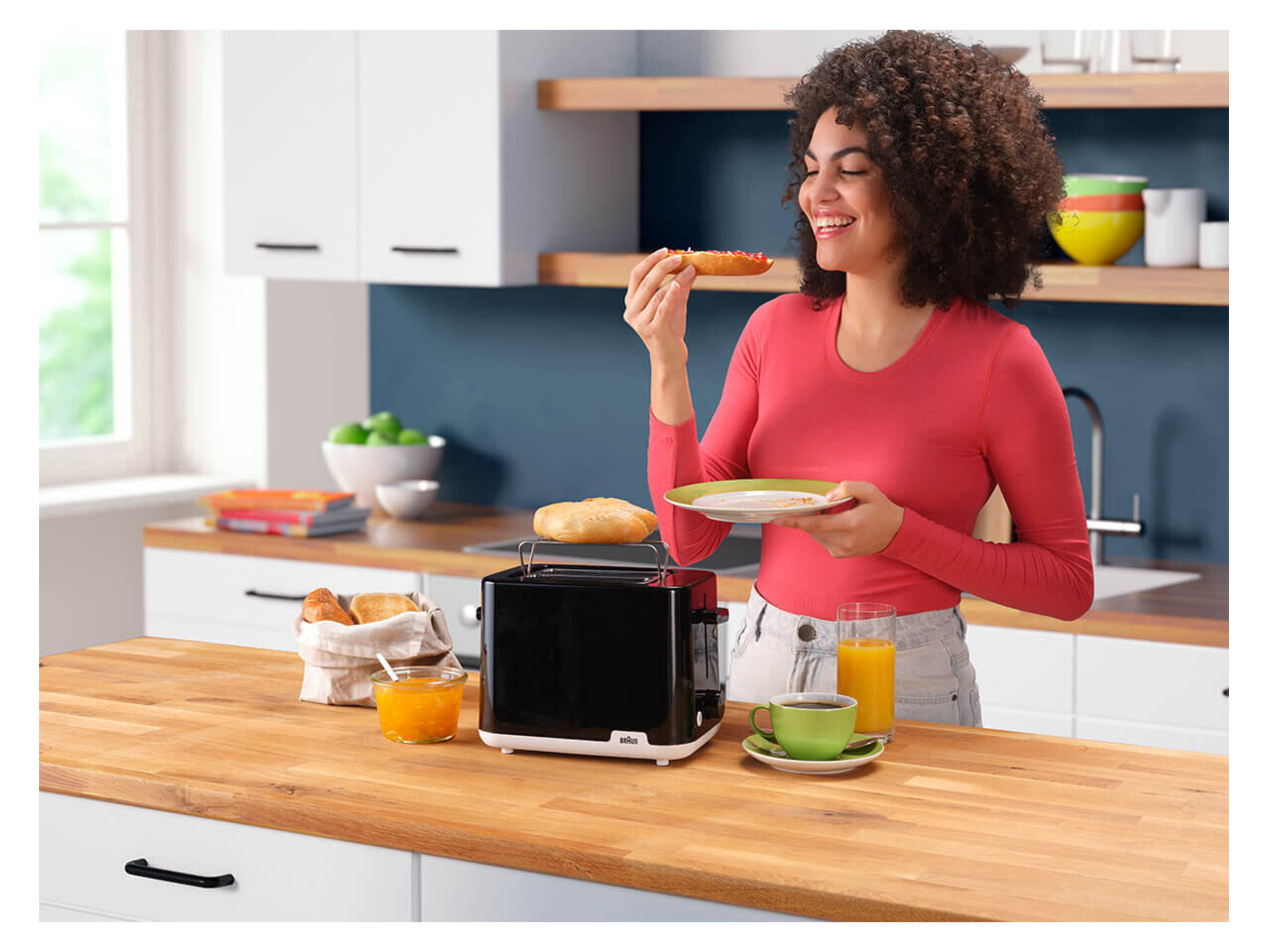 BRAUN Grille-pain double Breakfast1 HT1010BK, 900 W (noir)