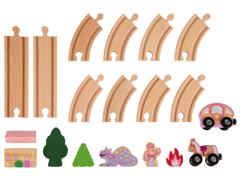 Aller en mode plein écran : Playtive Kit ferroviaire en bois, 18 pièces - Image 8