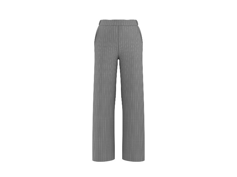 Pantalon gris à fines rayures pour femme