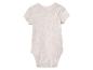 Body bébé beige à manches courtes.