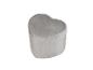Pouf gris en forme de cœur