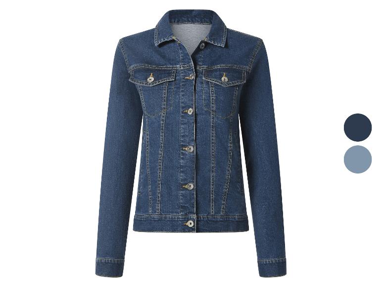 Veste en jean bleue pour femme avec boutons et poches