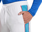 Pantalon blanc avec des rayures bleues et rouges