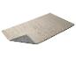 Tapis rectangulaire beige à texture douce et envers antidérapant