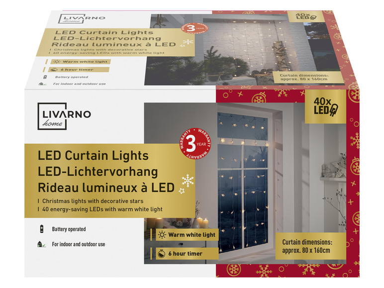 Aller en mode plein écran : LIVARNO home Rideau lumineux à LED - Image 2