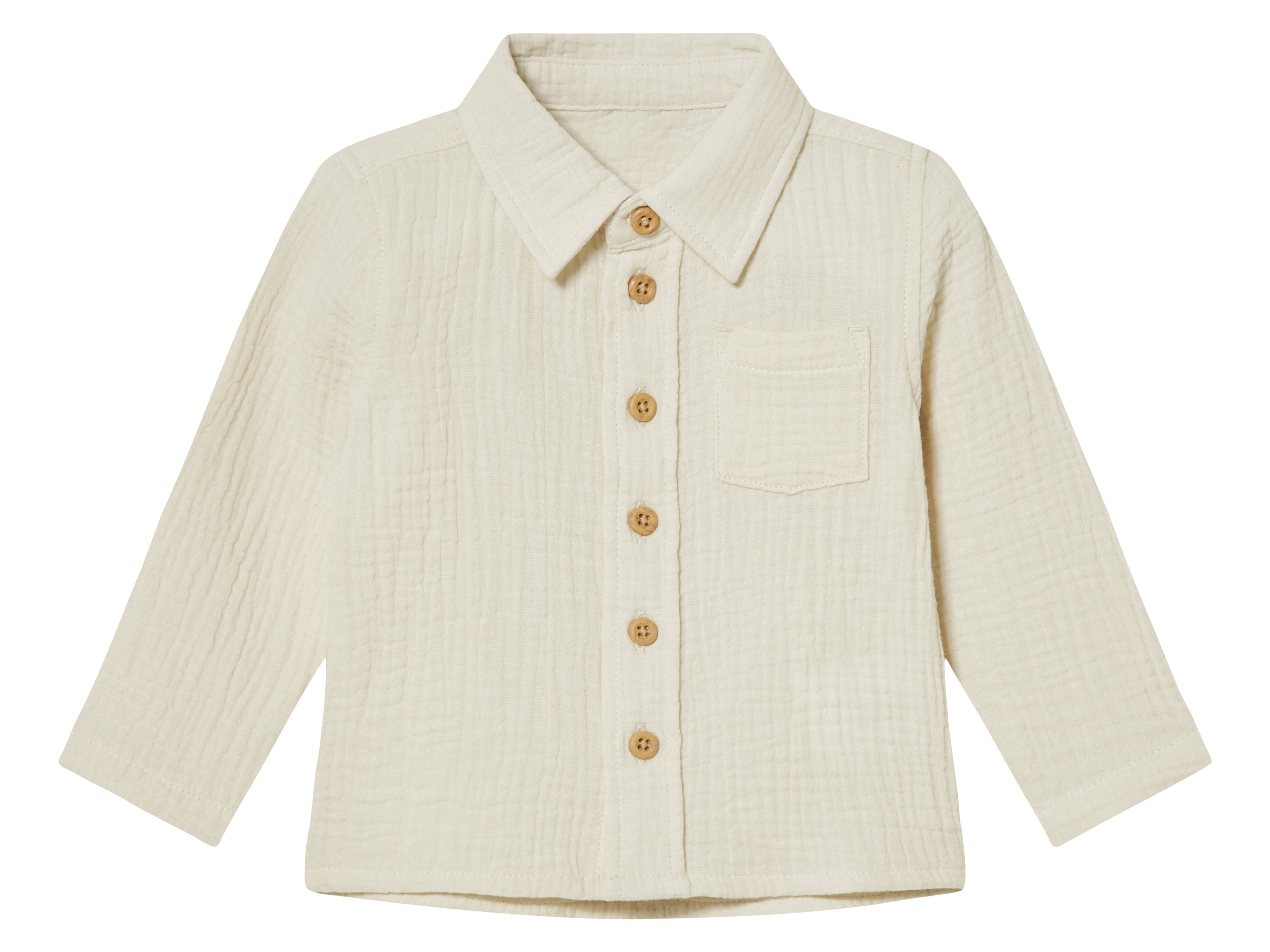 lupilu® Chemise en mousseline bébé (beige, 86/92)
