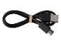 Un câble USB noir avec un connecteur micro-USB.