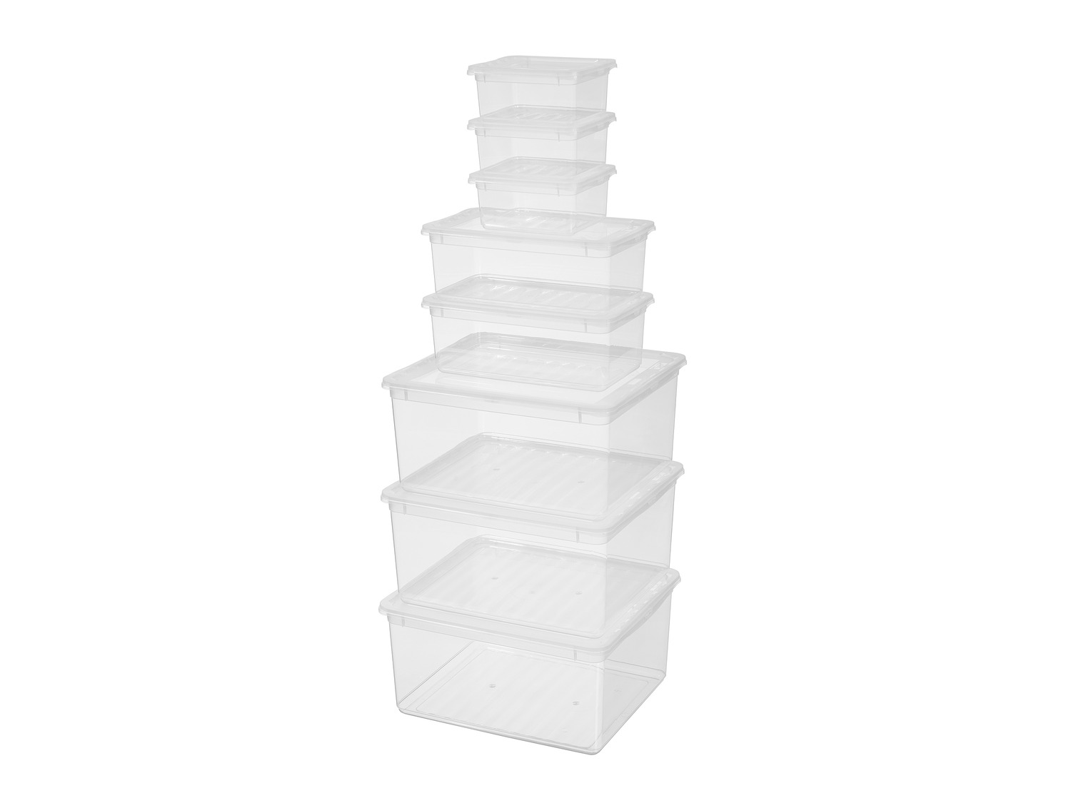 LIVARNO home Set de 8 boîtes de rangement LIDL