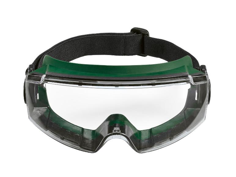 Lunettes de protection avec visière transparente et monture verte