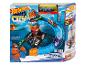 Ensemble de jeu Hot Wheels City sur le thème du gorille, comprend une piste et des voitures.