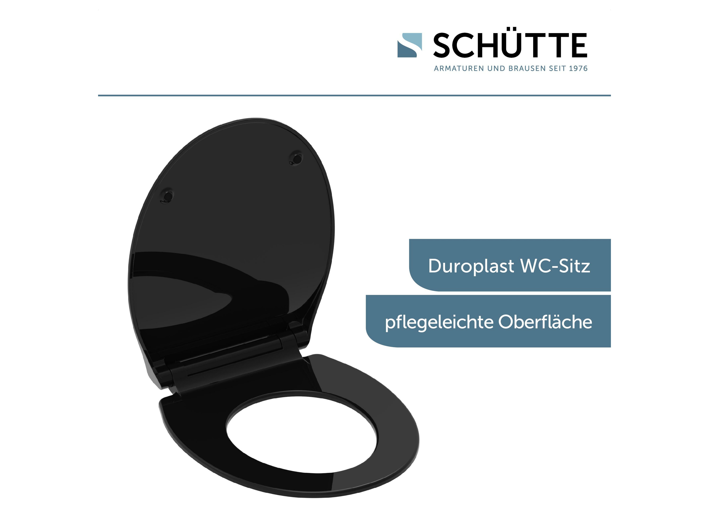 Schütte Abattant WC SLIM, avec fermeture en douceur Noir - vue 3
