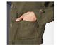 Une veste en jean verte avec une poche