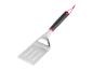 Spatule de barbecue en acier inoxydable avec manche noir et cordon rouge