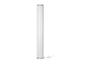 Un lampadaire blanc de forme cylindrique.