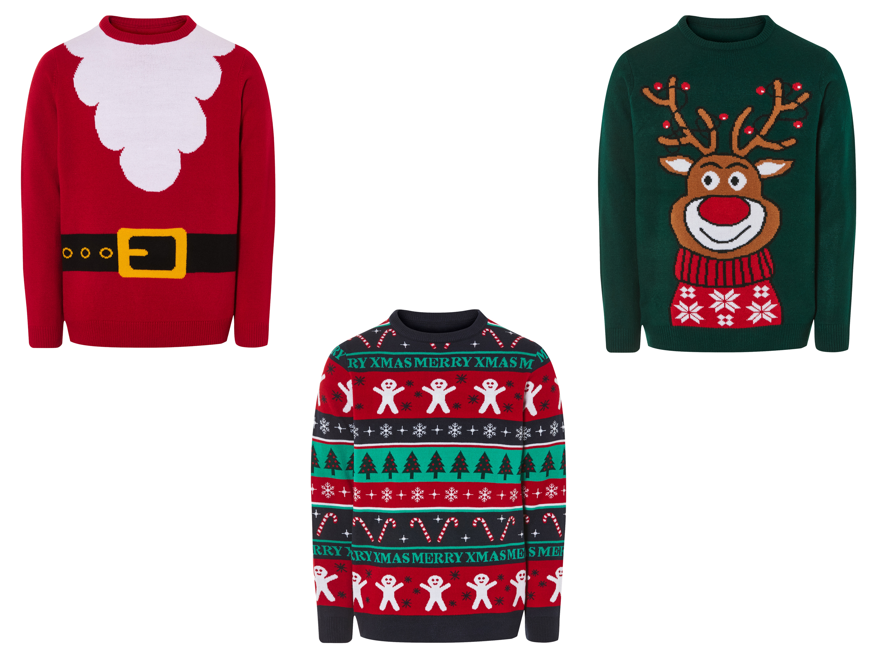 LIVERGY® Pull de Noël homme avec effet LED homme