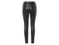 Leggings en cuir noir pour femme.