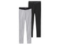 Deux leggings, un gris et un noir.
